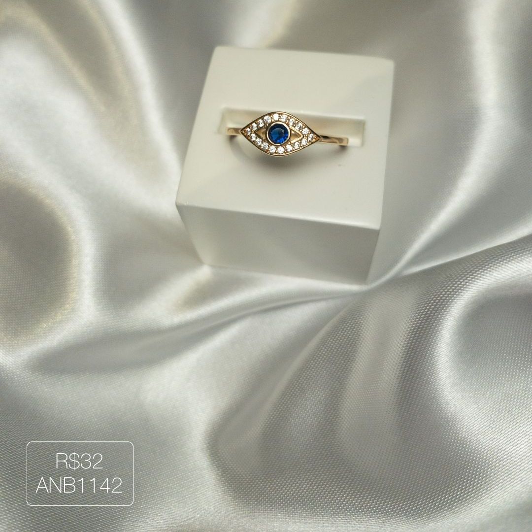 Anel Olho Grego Cravejado